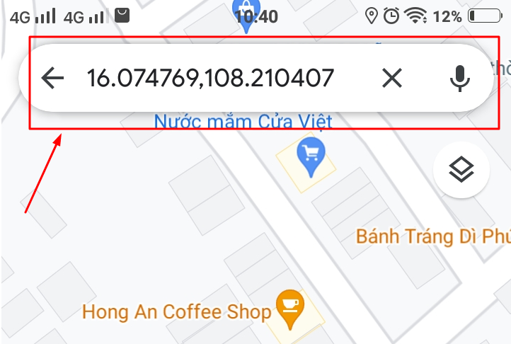 cách định vị toạ độ bằng google map trên điện thoại