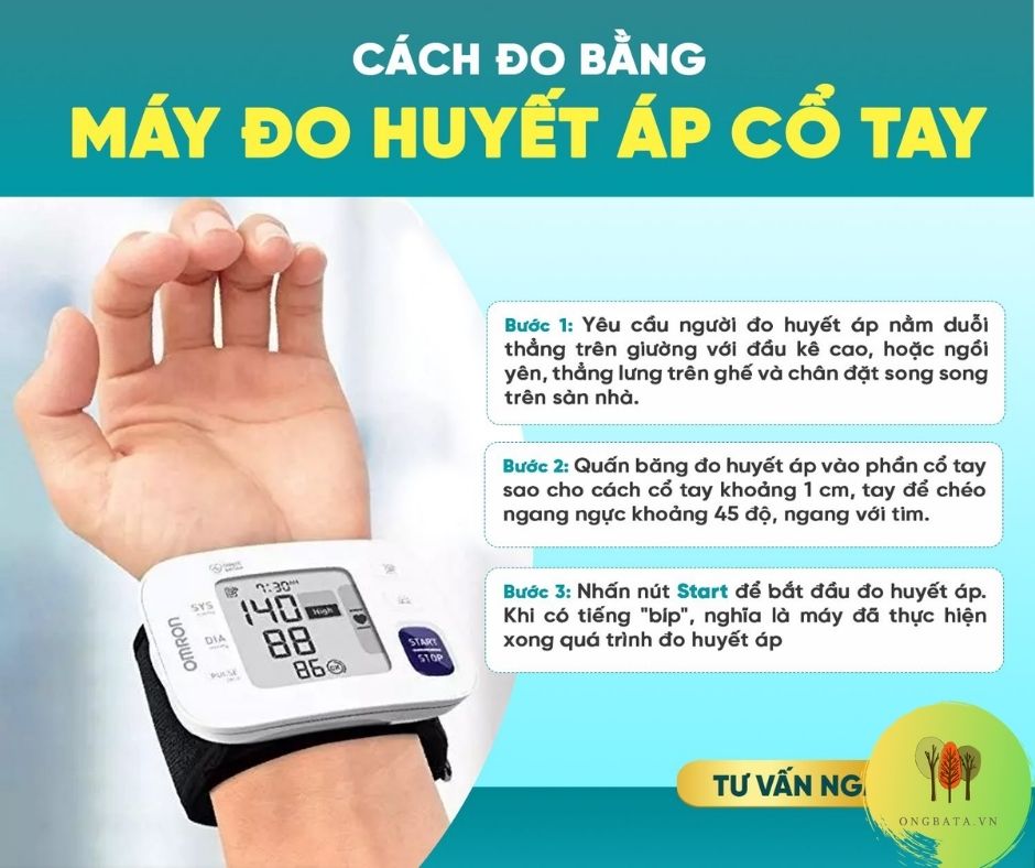 cách đo bằng máy đo huyết áp bắp tay